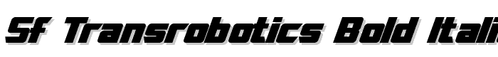 SF TransRobotics Bold Italic font
